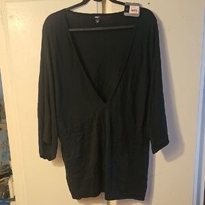 MOSSIMO Black Top, Women's, Size 24W/26W - NWT